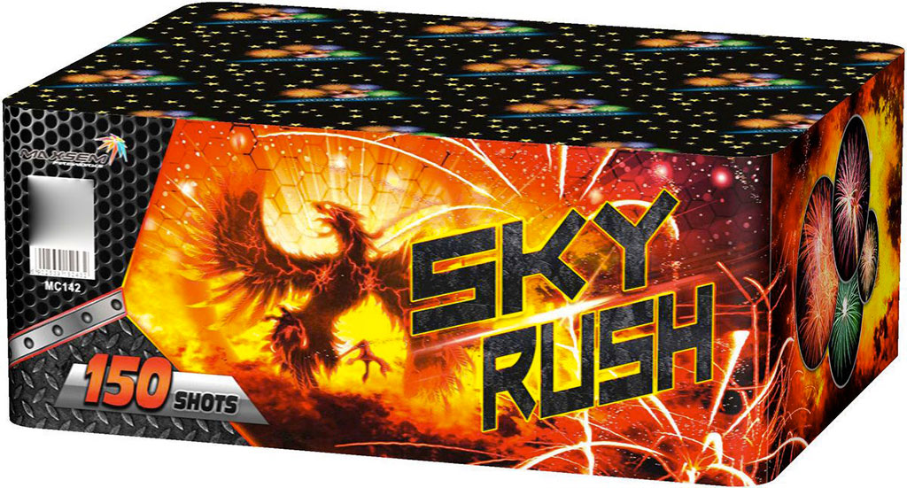 Купить Батарея салютов MAXSEM Небесный феникс / Sky Rush, 150 залпов, MC142