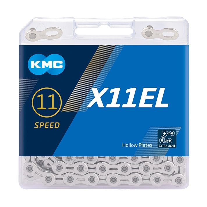 Купить Цепь KMC X11EL 11 ск., 118 зв., с замком, серебристая 