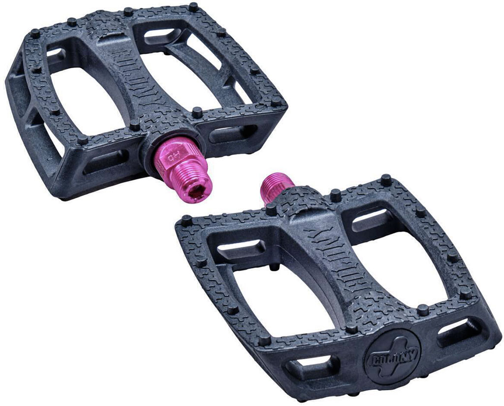 Педали COLONY Fantastic Plastic Pedals, ось 9/16 дюймов , черно-фиолетовые Купить Педали COLONY Fantastic Plastic Pedals, ось 9/16 дюймов , черно-фиолетовые