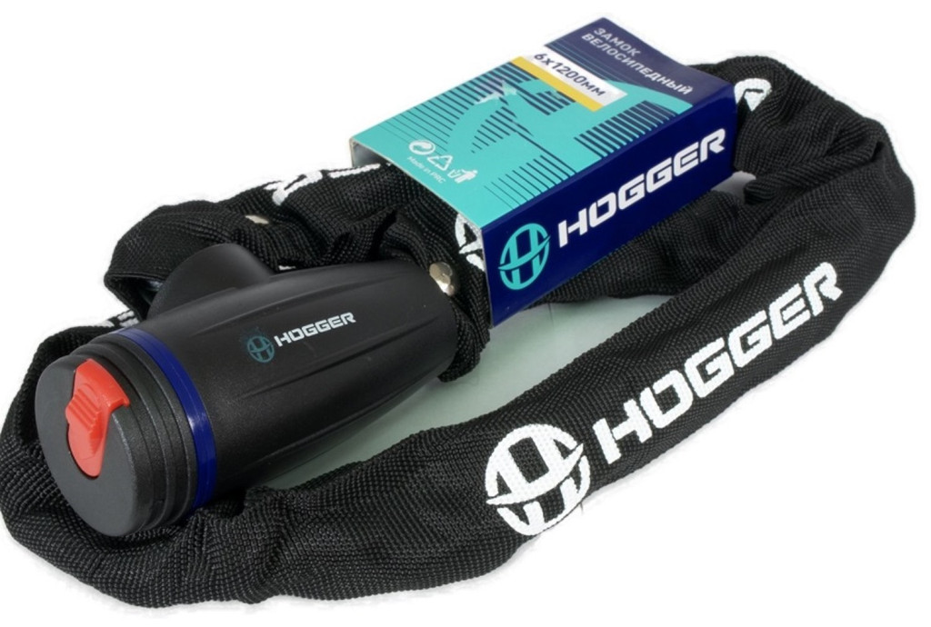 Купить Велозамок HOGGER 6×1200мм, LKHG105.308KEY-BK