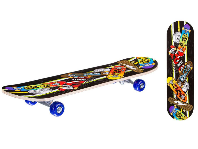 Купить Скейтборд деревянный, с принтом, колеса PVC 71x20 см